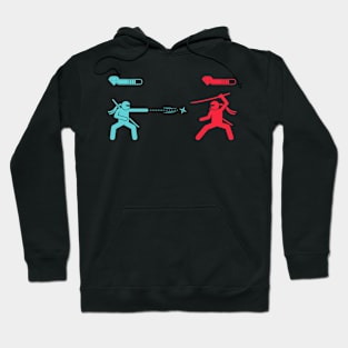 two ninja fighting Hoodie